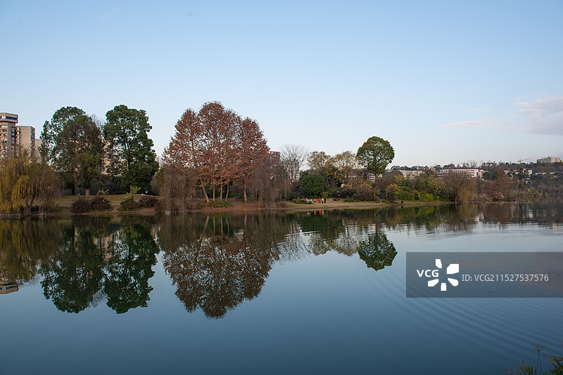 四川绵阳小岛公园风光图片素材