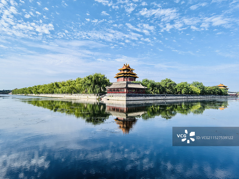 故宫角楼在水一方图片素材