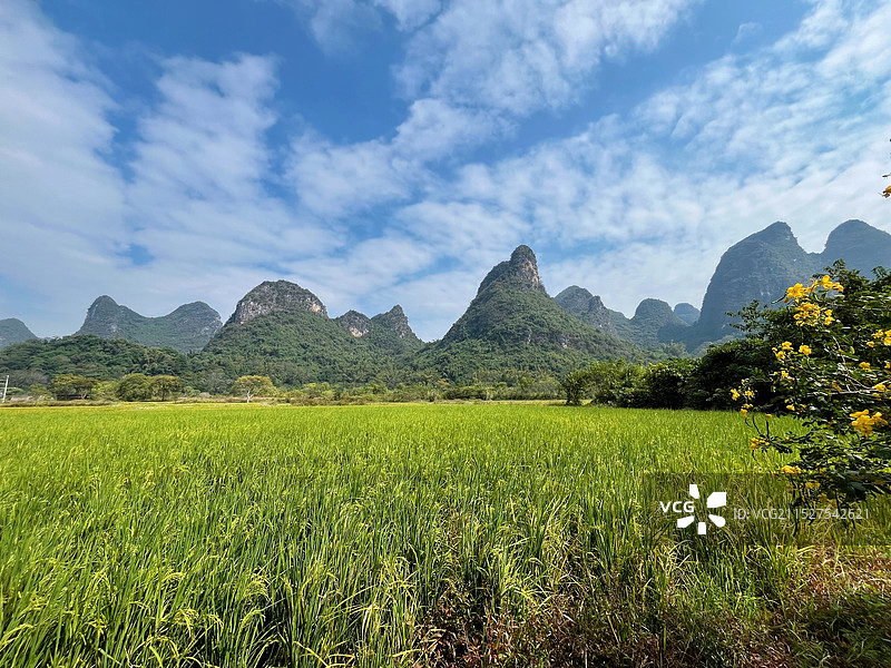 广西桂林市阳朔十里画廊自然风光图片素材