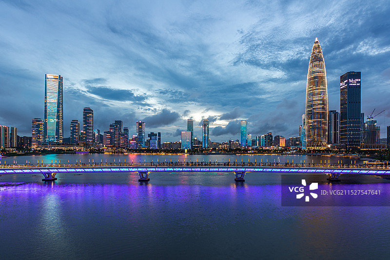 深圳后海城市天际线图片素材