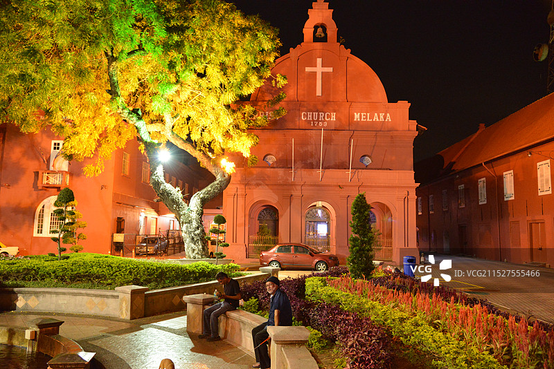 马来西亚马六甲，马六甲市正式被联合国教科文组织列入世界遗产名录图片素材