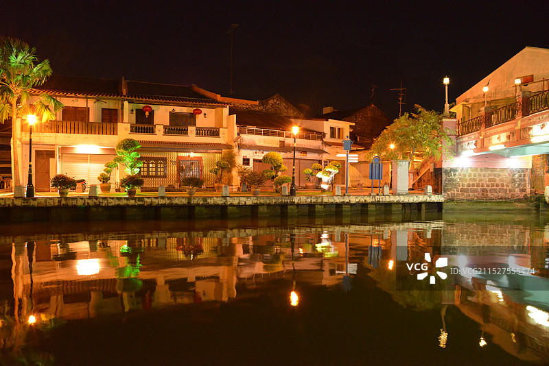 马来西亚马六甲，马六甲市正式被联合国教科文组织列入世界遗产名录图片素材