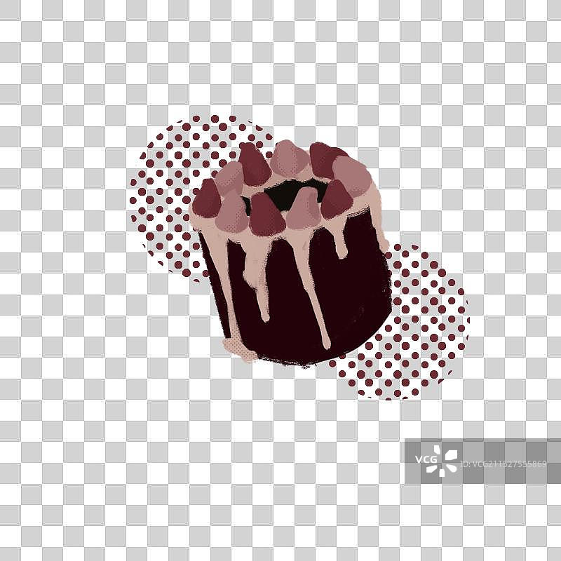 哥特风甜美少女草莓蛋糕图片素材