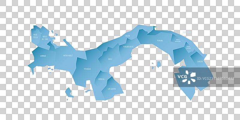 巴拿马行政区划政治地图图片素材