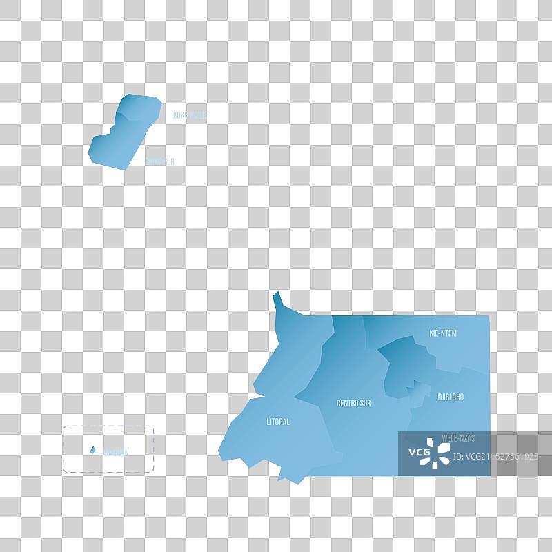 赤道几内亚行政区划政治地图图片素材