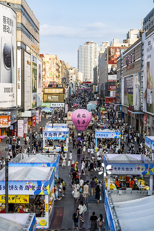 青岛台东步行街图片素材