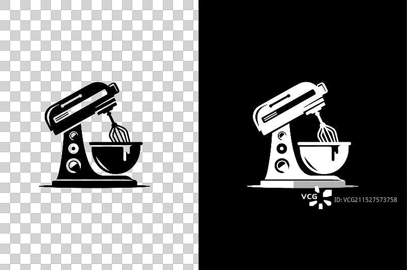 食品加工机搅拌机剪影图标图片素材