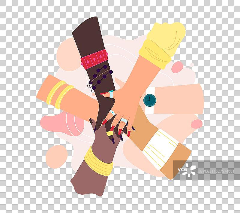 不同文化背景的人们互相支持图片素材