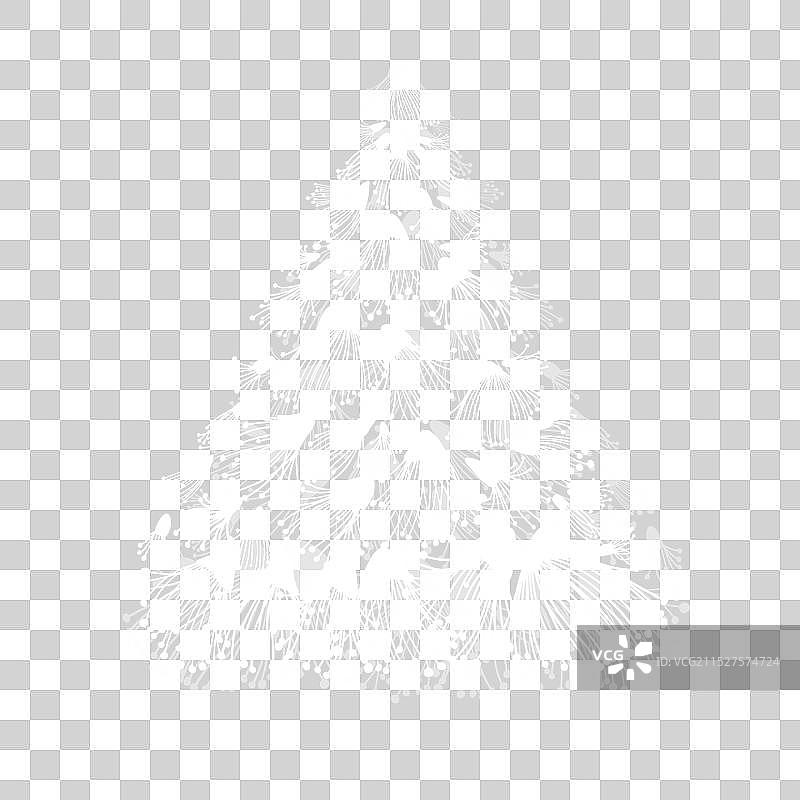 雪景图案圣诞树雪针图片素材