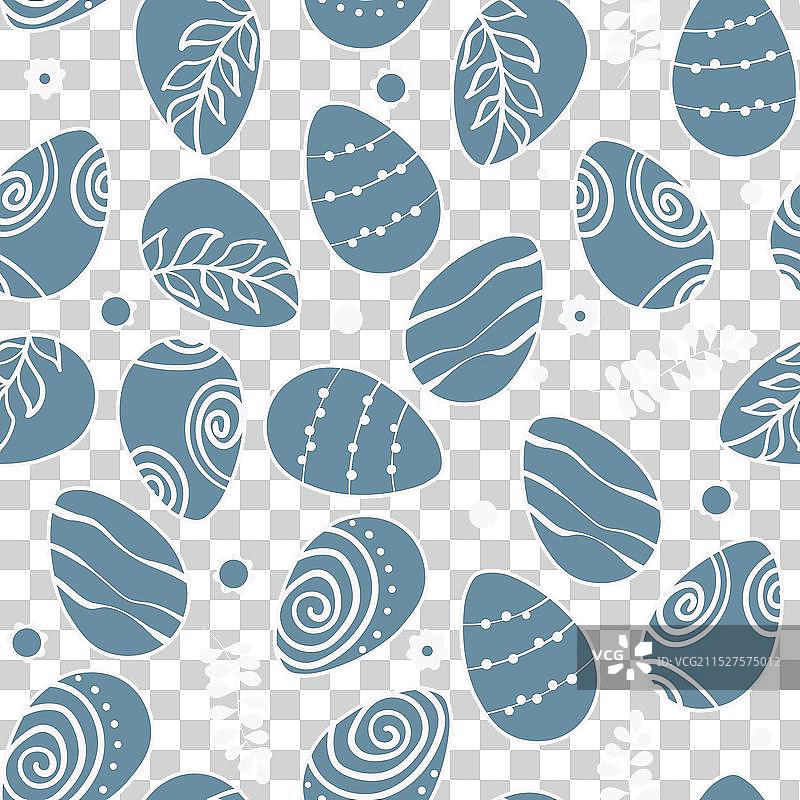 彩色复活节彩蛋无缝图案图片素材
