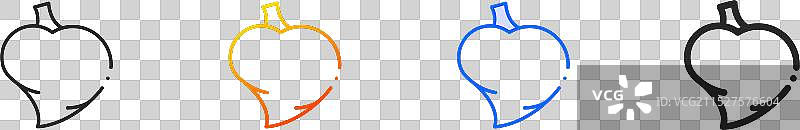 假山竹果图标：线性渐变蓝色图片素材