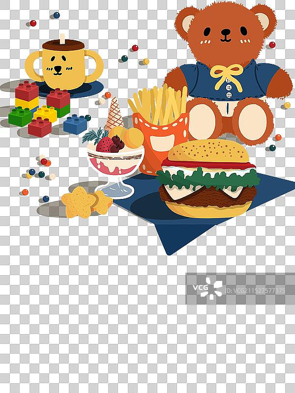 儿童节儿童套餐图片素材