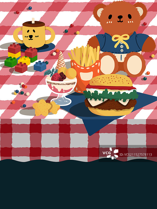 可爱的儿童节套餐图片素材