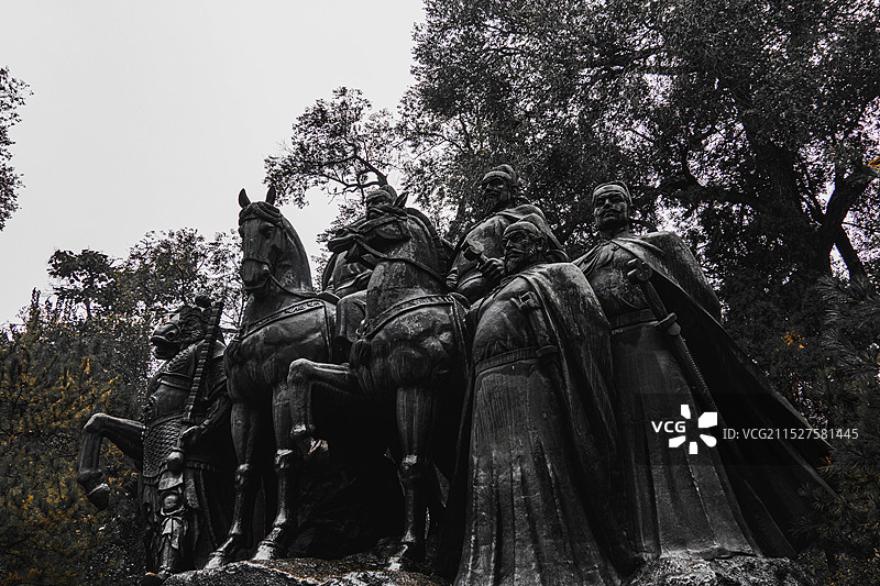 山西太原晋祠天龙山景区（暗黑色系）图片素材