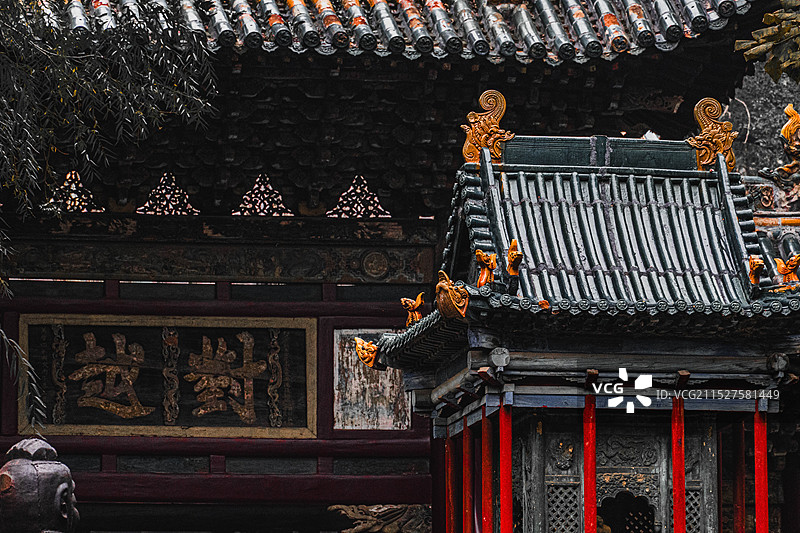 山西太原晋祠天龙山景区（暗黑色系）图片素材