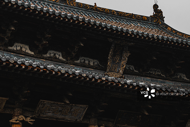 山西太原晋祠天龙山景区（暗黑色系）图片素材