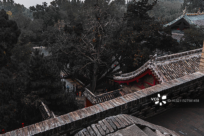 山西太原晋祠天龙山景区（暗黑色系）图片素材