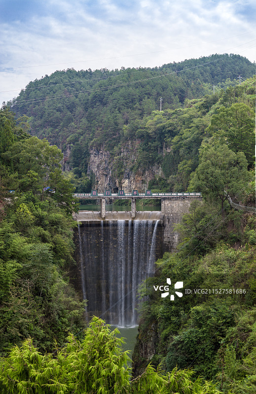 高坝水库拦水坝图片素材