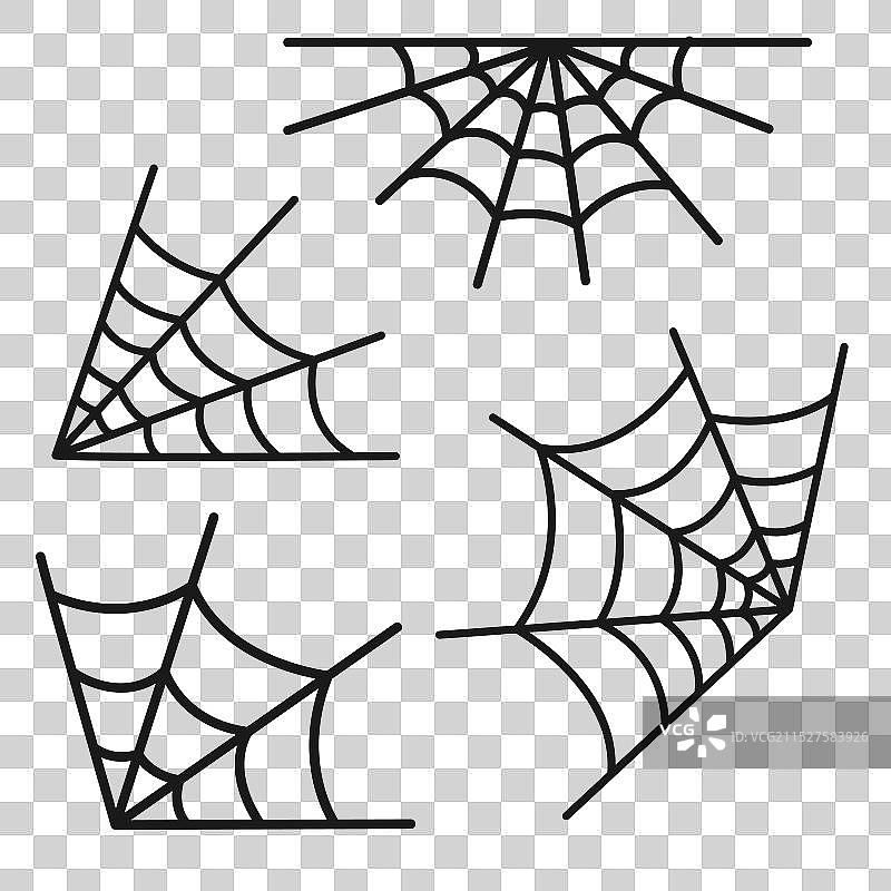 万圣节蜘蛛网套装图片素材