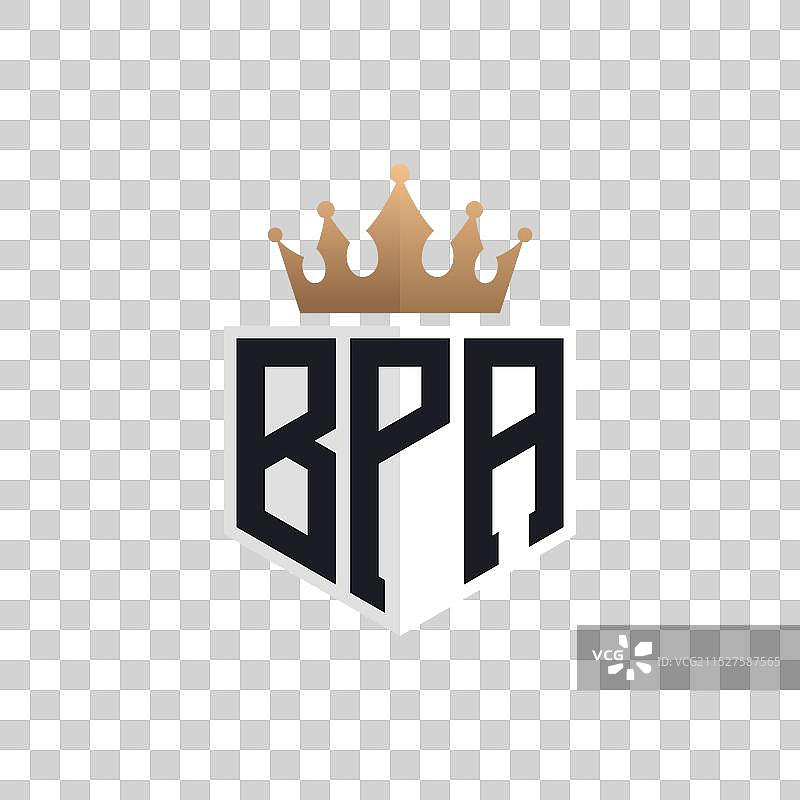 皇冠BPA优雅首字母奢华logo图片素材