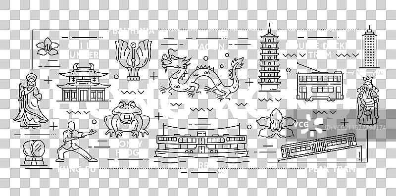 中国香港旅游地标景点图片素材