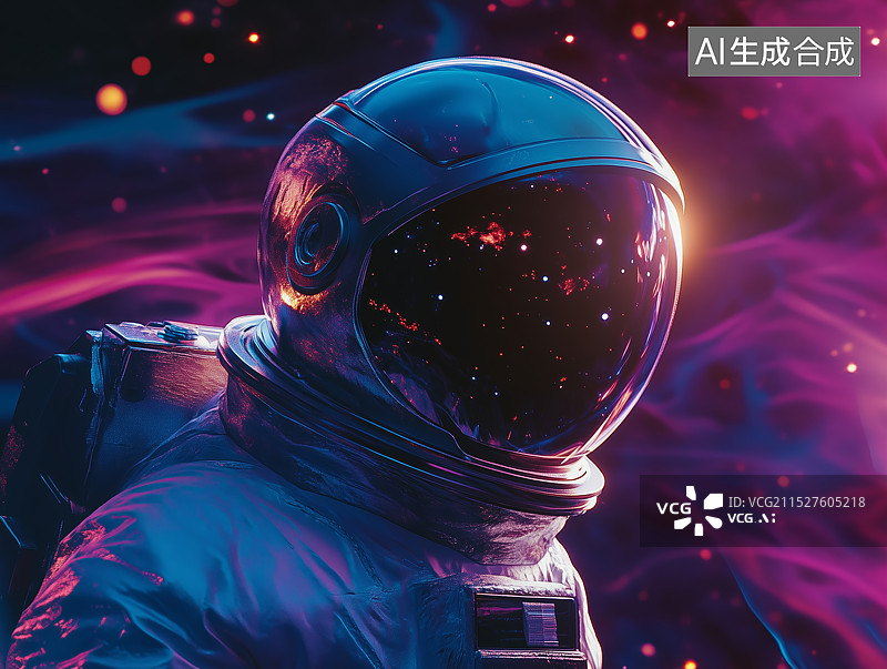 【AI数字艺术】月球上的宇航员图片素材