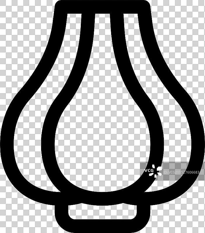 丁香蒜图标：线性设计图片素材