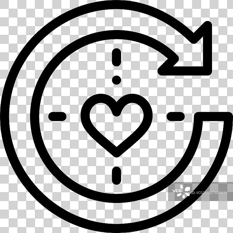 顺时针图标线性设计图片素材