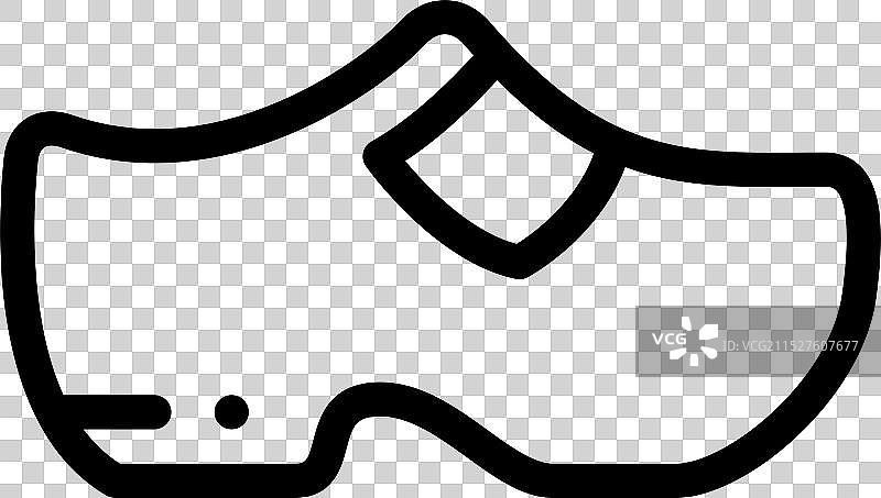 木底鞋图标细线性风格设计图片素材