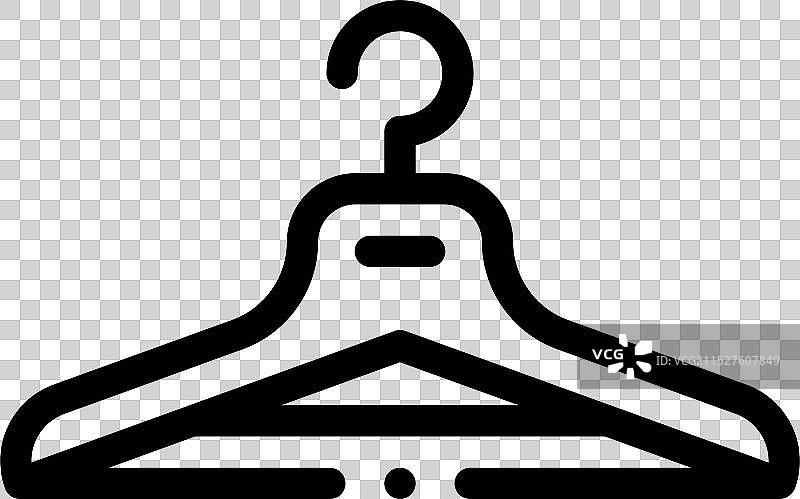 纤细线性风格的衣服架图标设计图片素材