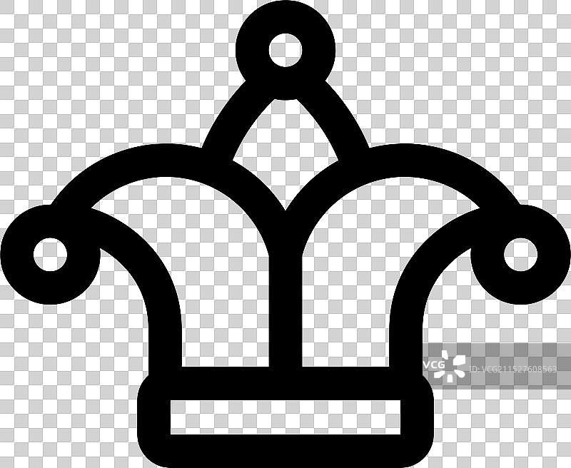 小丑帽子线性图标设计图片素材