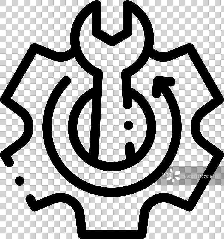 线性齿轮图标图片素材