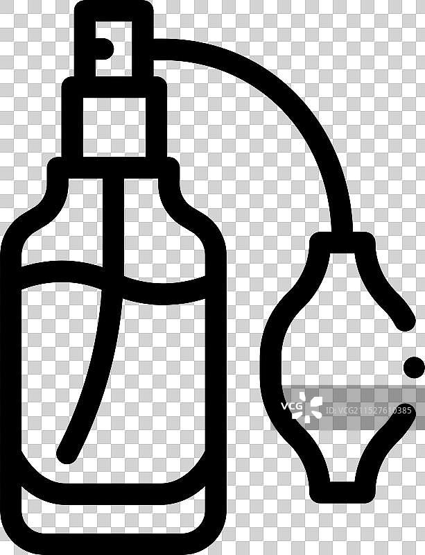 科隆香水瓶线性图标设计图片素材