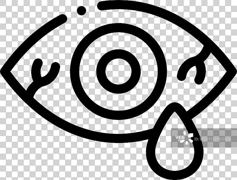 结膜炎图标线性设计图片素材