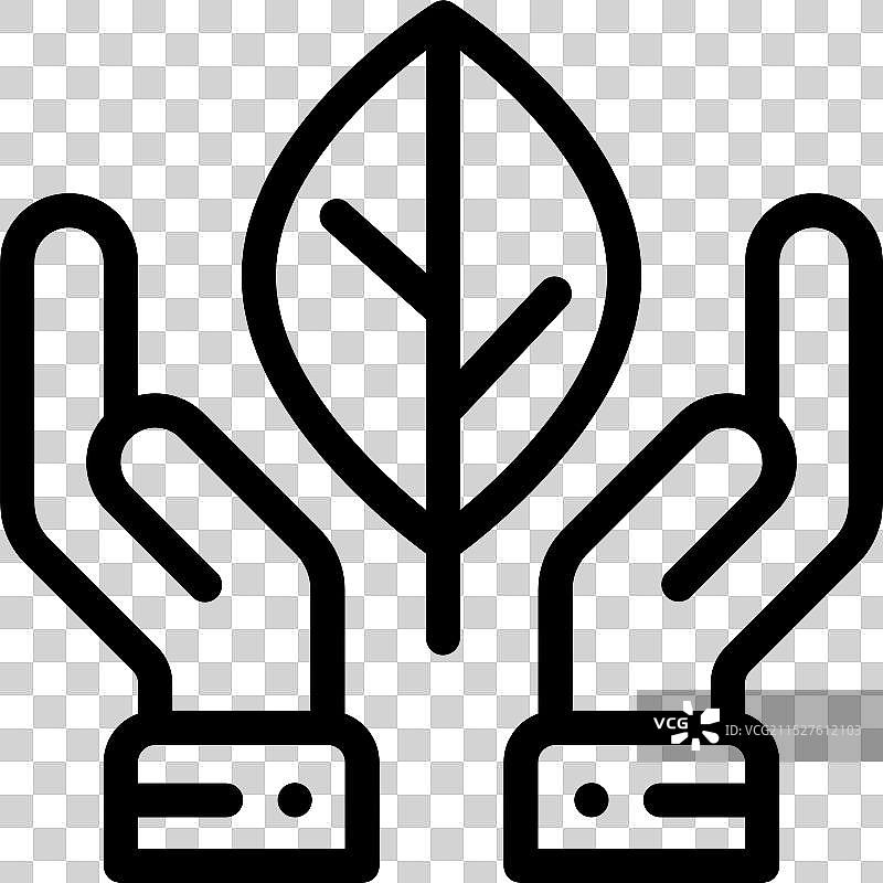 保护图标细线性风格设计图片素材