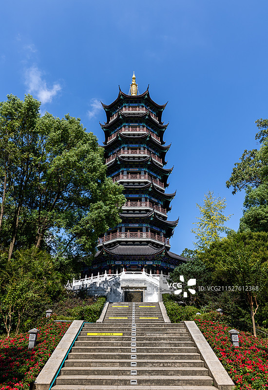 常德历史文化地标建筑德山孤峰塔图片素材