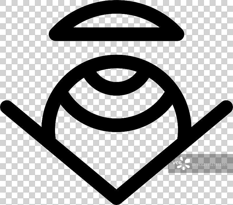 隐形眼镜图标线性设计图片素材