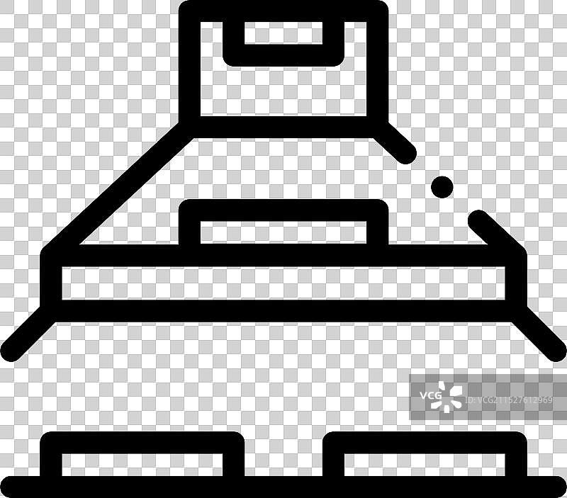 油烟机图标，纤细线性设计图片素材