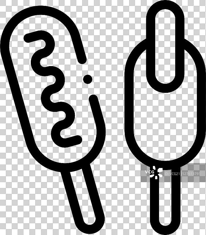 热狗线性风格设计图片素材