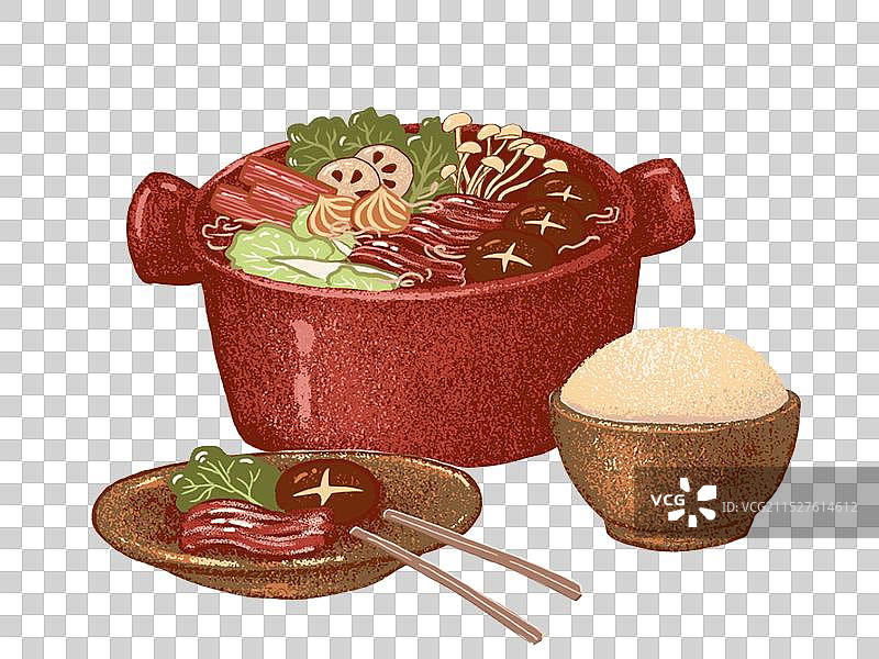 冬日暖锅/寿喜锅/一人食/好好吃饭图片素材