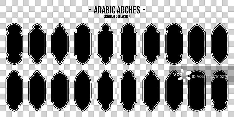 伊斯兰风格边框东方图案阿拉伯元素图片素材