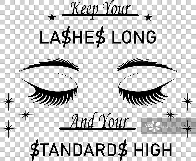 时尚眼妆与睫毛 - 美妆艺术灵感图片素材