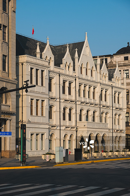 上海外滩万国建筑博览群中国通商银行大楼外立面图片素材