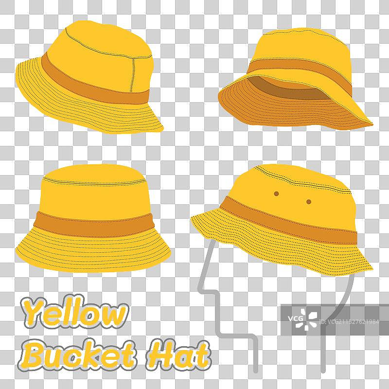 黄色渔夫帽模板素材图片素材