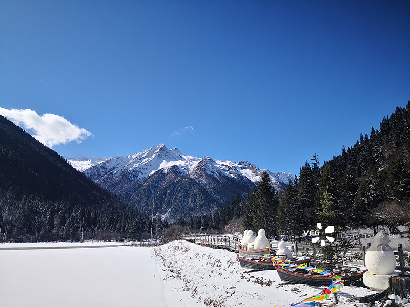 阿坝达古冰川风景名胜区图片素材