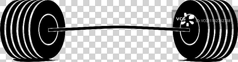 健身器材：哑铃轮廓图片素材