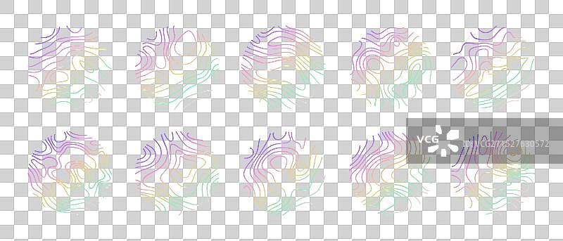 圆形木纹或地形图线条图片素材