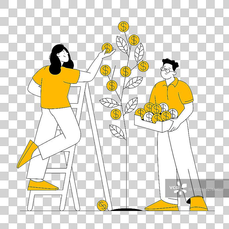 摇钱树生长图片素材