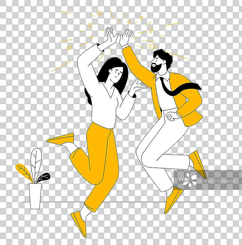 快乐的人们庆祝成功图片素材