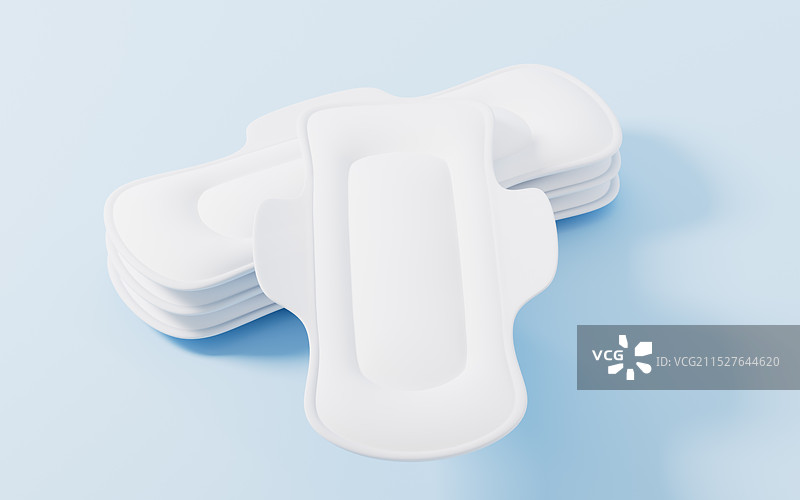 卡通卫生巾卫生棉模型3D渲染图片素材